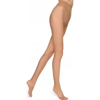 Podprsenka Punčocháče Marilyn hladké béžové polomatné 7 DEN velikost 4