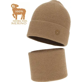 Čepice MINISMYK dětská souprava: čepice a šála, velikost 48-52 cm