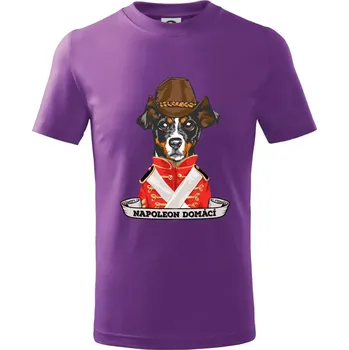 Napoleon domácí pes kříženec - Tričko dětské bavlněné - 122 cm/6 let ( Fialová )