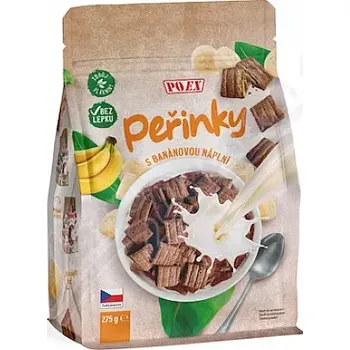 Čokoláda POEX Peřinky s banánovou náplní 275g