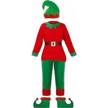 KOSTÝM SKŘÍTEK ELF POMOCNÍK SANTA CLAUSE TRPASLÍK VÁNOCE SVÁTKY S