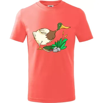 Chlapecké tričko Geokačer s keškou - Tričko dětské bavlněné - 98 cm / 2 roky ( Korálová )