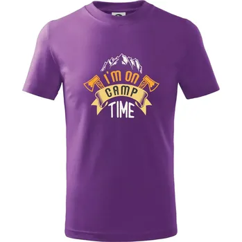 Chlapecké tričko I'm on camp time - Tričko dětské bavlněné - 158 cm/12 let ( Fialová )