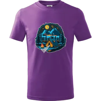 Chlapecké tričko Šumava pod stanem - Tričko dětské bavlněné - 158 cm/12 let ( Fialová )