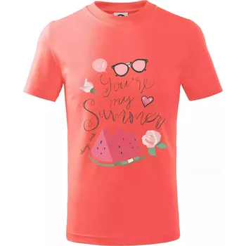 Summer Watermelon - Tričko dětské bavlněné - 98 cm / 2 roky ( Korálová )