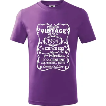 Vintage Etiketa - 1994 - Tričko dětské bavlněné - 146 cm/10 let ( Fialová )
