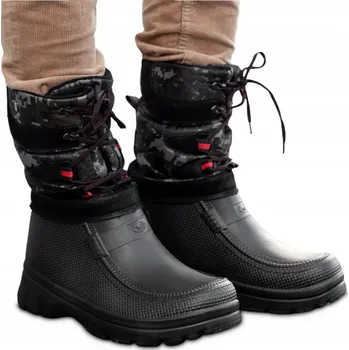 Pracovní obuv Pánské zateplené vysoké Holínky se šněrováním a izolací, gumové Maskáčový , velikost 45