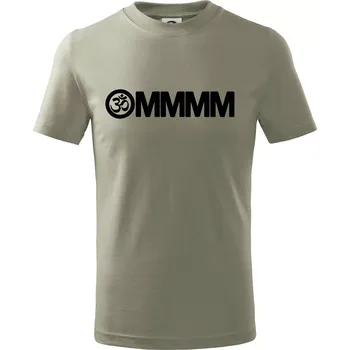 Yoga mmm - Tričko dětské bavlněné - 98 cm / 2 roky ( Light khaki )