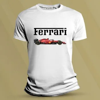 Bavlněné dětské tričko Ferrari F1 Bílá velikost 152 (12-13 let)