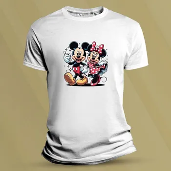 Chlapecké tričko Dětské bavlněné tričko Mickey a Minnie 2 Bílá velikost 140