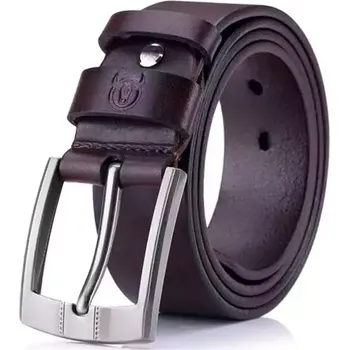 Opasek Bullcaptain pánský kožený opasek Quest Hnědý - Model Běžné balení