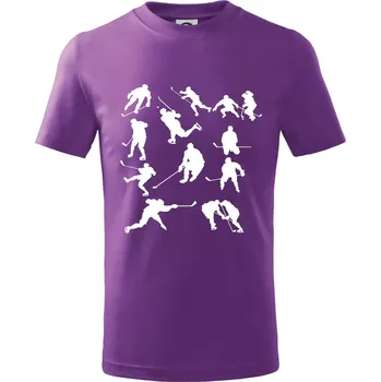 Hokejisti ikony - Tričko dětské bavlněné - 146 cm/10 let ( Fialová )