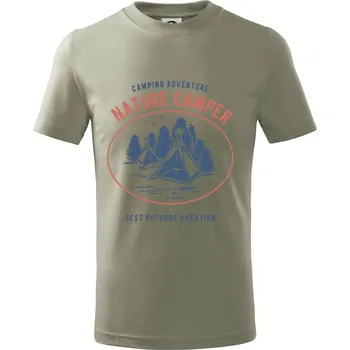 Nature Camper - Tričko dětské bavlněné - 98 cm / 2 roky ( Light khaki )