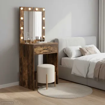 Toaletní stolek vidaXL Toaletní stolek Kouřový dub 50 x 41 x 135 cm Kompozitní dřevo [865041]