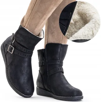 Dámská obuv Kotníkové Boty VLNA zimní boty TUHOST H pohodlné lehké měkké Wojtyłko