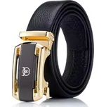 Bullcaptain pánský kožený opasek automat Defense Zlatý - Model V dárkové krabičce, Délka 130 cm