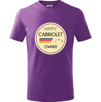 Happy Cabriolet Owner - Tričko dětské bavlněné - 98 cm / 2 roky ( Fialová )