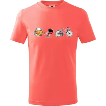 Chlapecké tričko Hattrick kolo - Tričko dětské bavlněné - 134 cm/8 let ( Korálová )