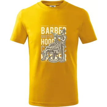 Chlapecké tričko Barber Brotherhood - Tričko dětské bavlněné - 104-110cm / 3-4 roky ( Žlutá )