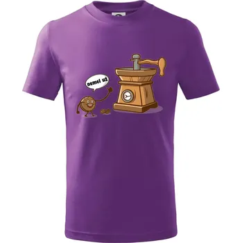 Nemel už - káva - Tričko dětské bavlněné - 98 cm / 2 roky ( Fialová )