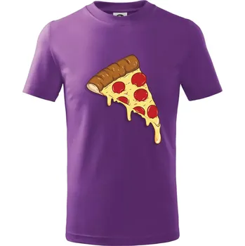 Pizza pro gurmány - Tričko dětské bavlněné - 146 cm/10 let ( Fialová )