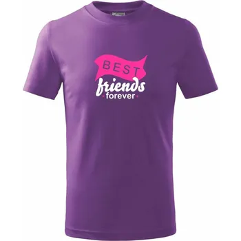 Best friends stuha - vlna - Tričko dětské bavlněné - 134 cm/8 let ( Fialová )