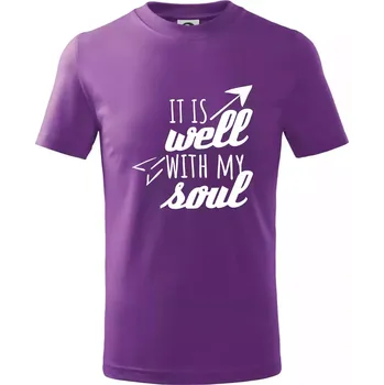 It is well with my soul - Tričko dětské bavlněné - 158 cm/12 let ( Fialová )
