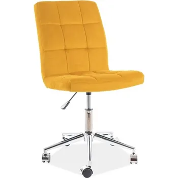 Žluté kancelářské křeslo Q-020 VELVET