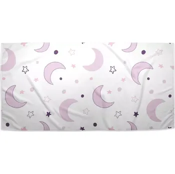 Ručník Sablio Ručník Fialové měsíčky - 70x140 cm