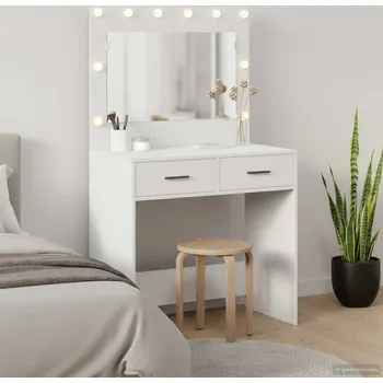 Toaletní stolek vidaXL Kosmetický stůl Bílá 78,5 x 41 x 135 cm kompozitní dřevo [865028]