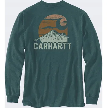 Tričko s dlouhým rukávem Carhartt Mountain Graphic M greenstone
