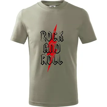 Rock and Roll blesk - Tričko dětské bavlněné - 98 cm / 2 roky ( Light khaki )