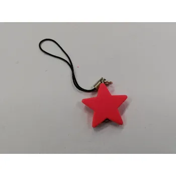 Fimo přívěsek na mobil - hvězda - neon růžová