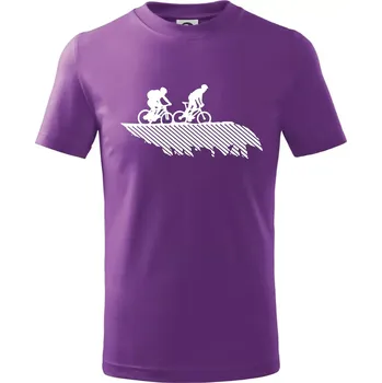 Chlapecké tričko Cyclo duo - Tričko dětské bavlněné - 158 cm/12 let ( Fialová )