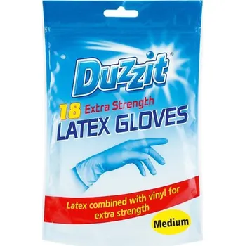 Čisticí rukavice Duzzit latexové rukavice na úklid, velikost M 18ks IDDRZEX04323