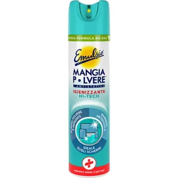Čisticí prostředek Emulsio Mangia Polvere Igienizzante Hi-Tech 300 ml - Čisticí sprej s antistatickým účinkem a dezinfekční přísadou IDDRZEX06524