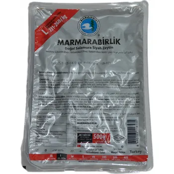 Přírodní černé turecké olivy s peckou Marmarabirlik 500 g - L