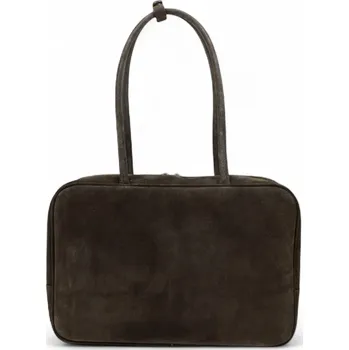 MORANTI kabelka z pravé přírodní semišové kůže - bezbarvá