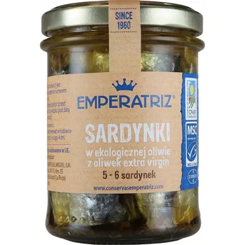 Sardinky evropské v BIO olivovém oleji 190 g Emperatriz