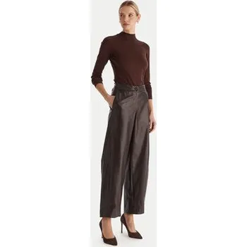 ACCESS FASHION Kalhoty z imitace kůže 54-5132-188 Hnědá Regular Fit M