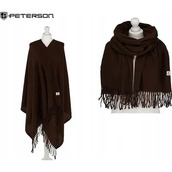 Podprsenka Dámská šála hnědá jednobarevná hladká PETERSON elegantní podzim zima
