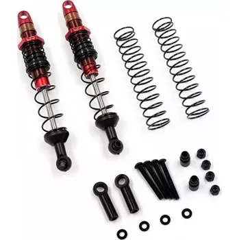 RC náhradní díl Yeah Racing Hliníkové olejové tlumiče Cobra Dual, červené 100mm ( 2 ks )