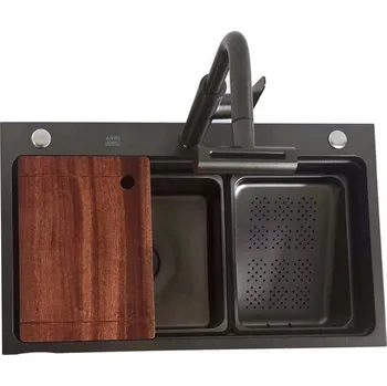 Obraz Jednokomorový dřez ANW HOME ocel šedý