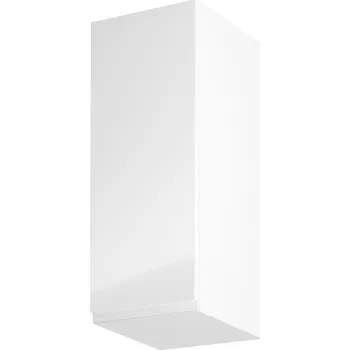 Šatní skříň Horní skříňka, bílá / bílý extra vysoký lesk, ľravá, AURORA G30