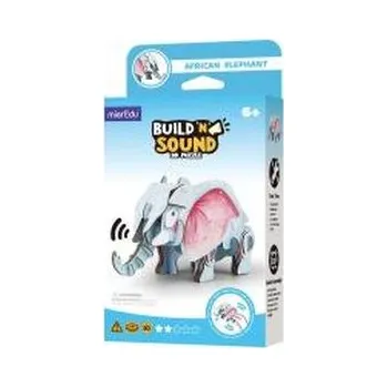 Puzzle Puzzle 3D. Buduj i słuchaj - Słoń afrykański