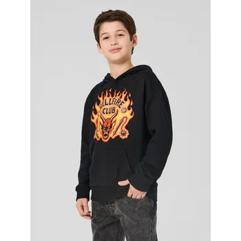 Chlapecká mikina Sinsay - Mikina s potiskem Stranger Things - černá - 031GA-99X - 031GA-99X-134