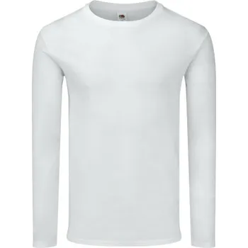 Pánské tričko Klasické tričko s dlouhým rukávem Fruit of the Loom kulatý vzor 150, velikost 5XL