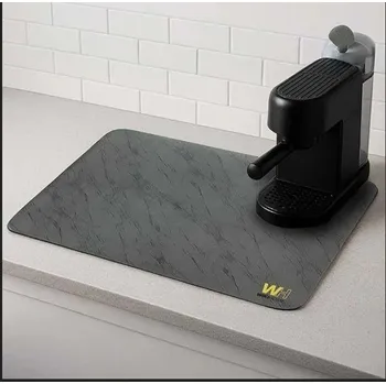 Odkapávač na nádobí Podložka pod kávovar, odkapávač na nádobí 39x29 cm absorpční šedá