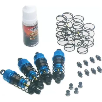 RC náhradní díl Yeah Racing Set tlumičů 60mm pro 1/10 RC OFFROAD CAR TAMIYA GF01 WR02 KYOSHO BEETLE, modré, 4ks