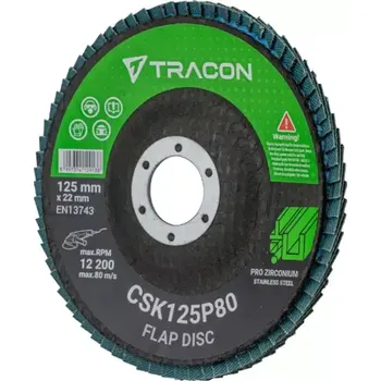 Řezný kotouč Brusný kotouč Tracon CSK125P80 125x22mm, P80 (Tracon CSK125P80)